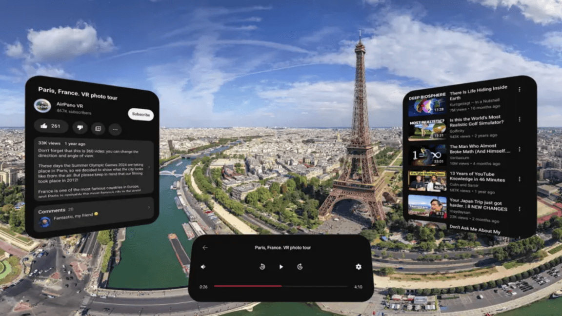 It took two years, but Google released a YouTube app on Vision Pro