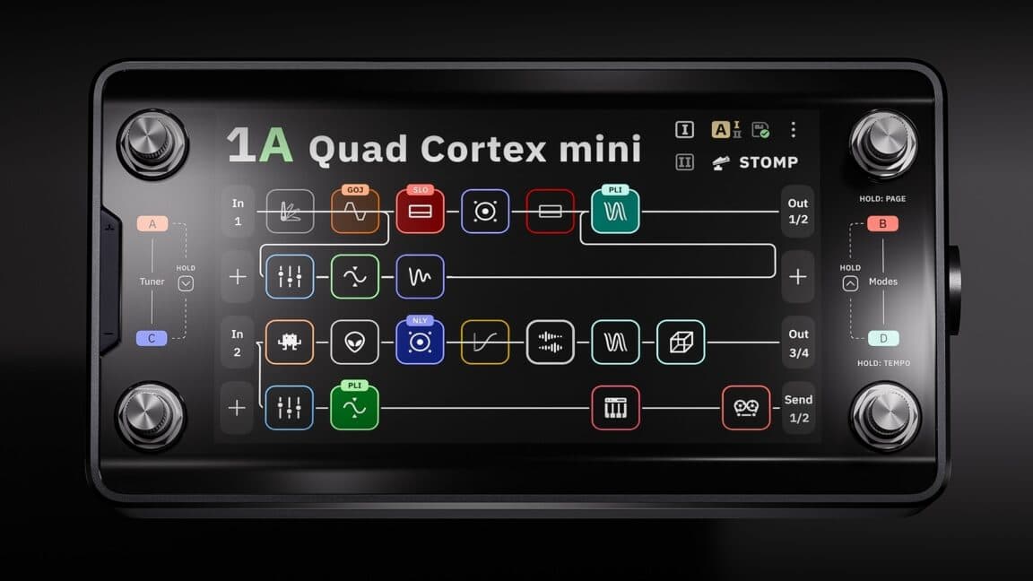 Quad Cortex mini amfi modelleyici: Tüm güç, yarı boyutta