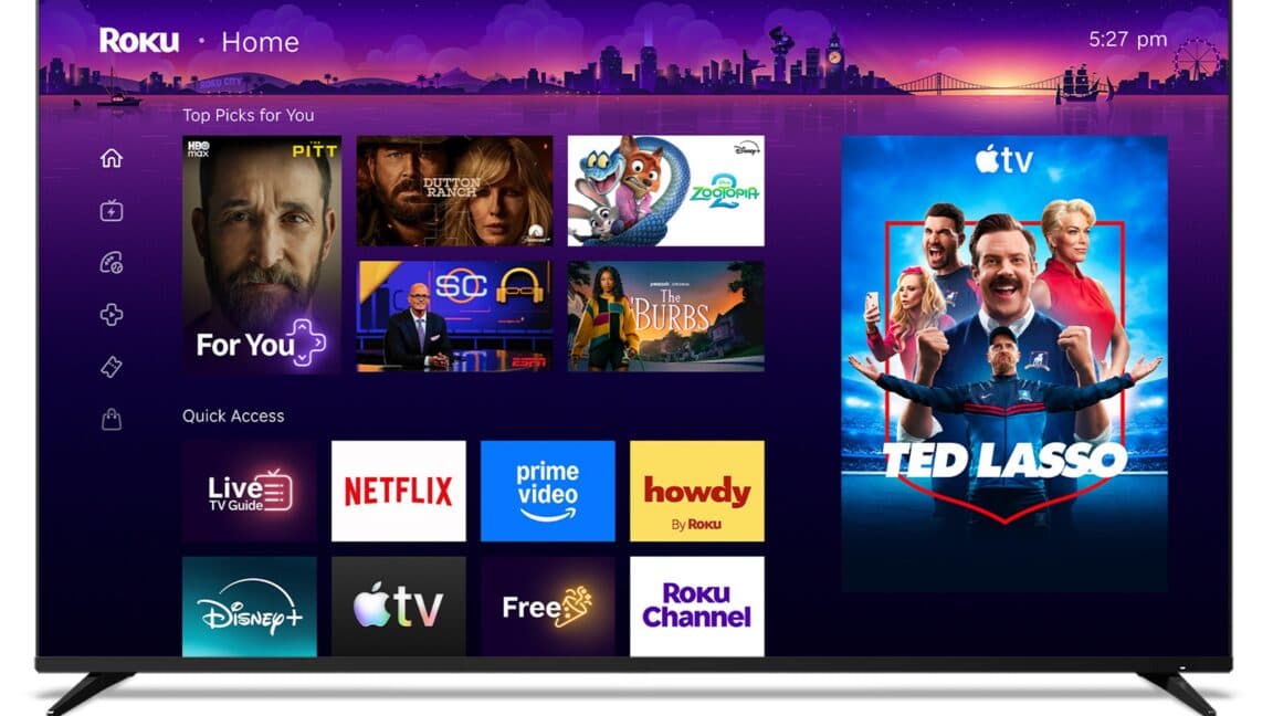 Roku OS'nin ana ekranında artık büyük ve kalıcı bir reklam yer alıyor