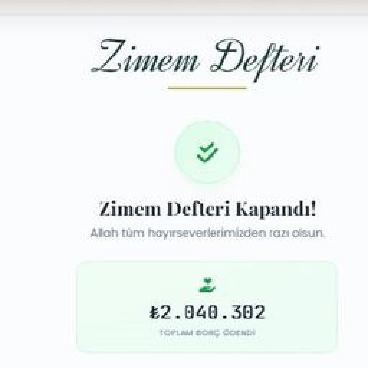"Zimem" dijitale taşındı: 2 milyonluk borç kapandı