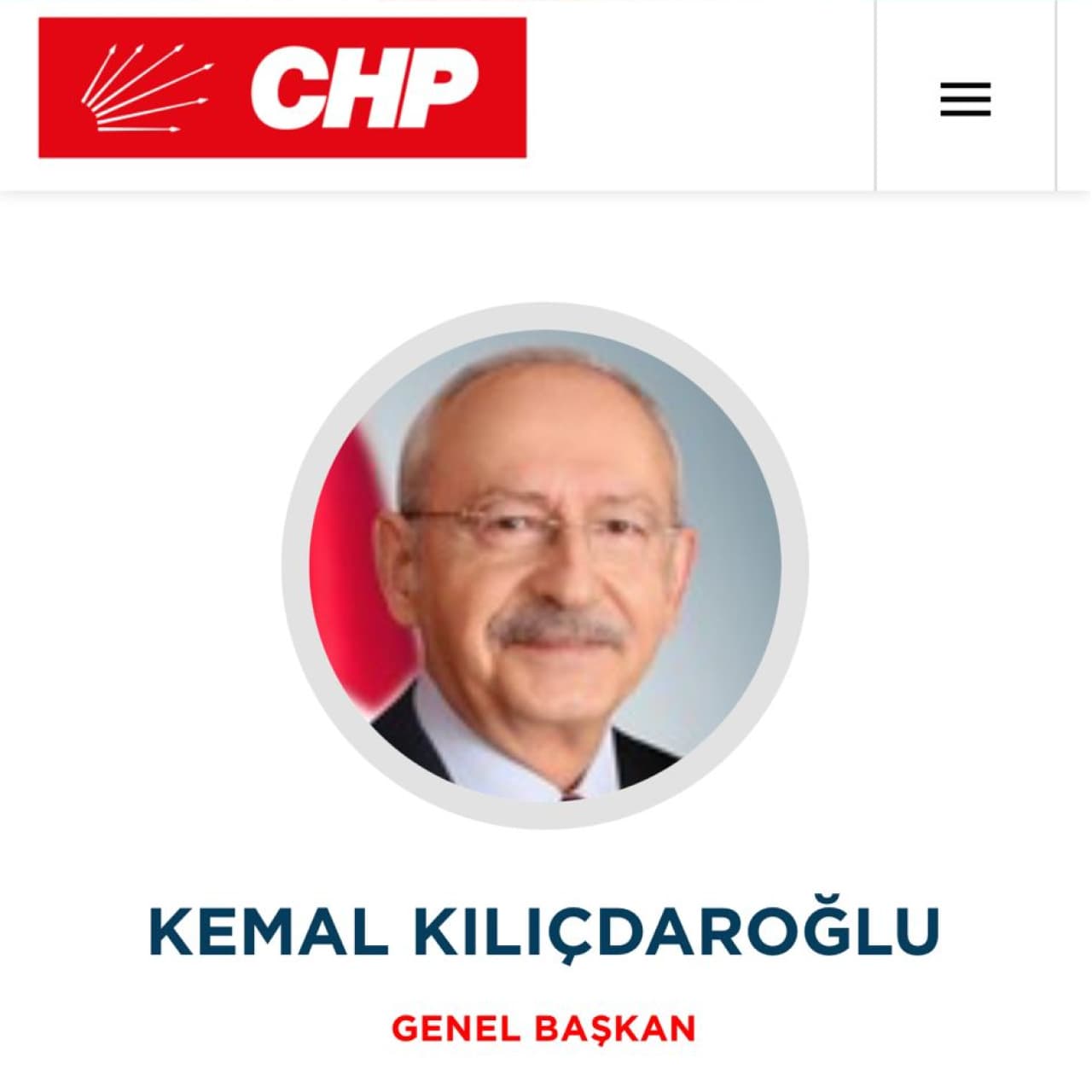 CHP sitesinde dikkat çeken değişiklik