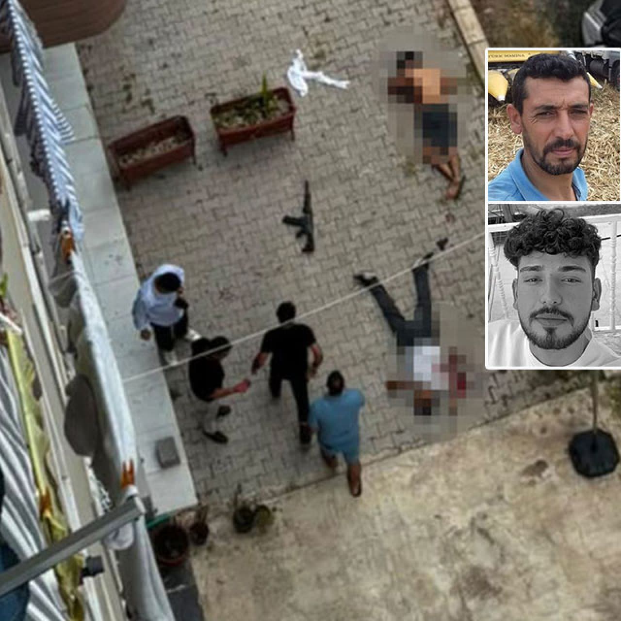Yerde yatan baba ile oğlu! Aynı silahla öldürüldüler!