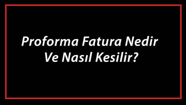 Proforma Fatura Nedir Ve Nasıl Kesilir? Proforma Fatura Nasıl Düzenlenir