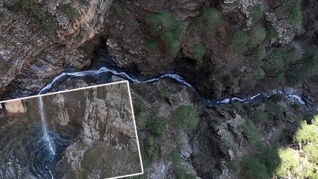 İlçeye 55 kilometre uzaklıkta: Yılın sadece 1 ayı görülüyor | V şeklinde bir yapısı var: 'Durup bakanlar fark ediyor'