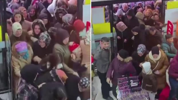 Sivas'ta mağaza açılışında izdiham