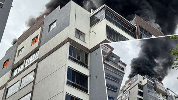 Bursa'da bir apartmanda yangın: 2 kişiyi kurtarma çalışmaları devam ediyor
