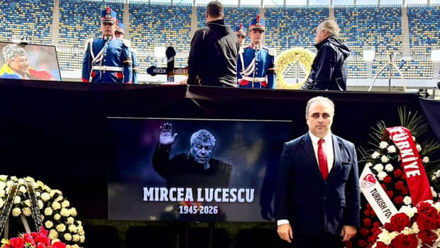 TFF Yönetim Kurulu Üyesi Aküzüm, Lucescu'nun cenaze ve anma törenlerine katıldı!