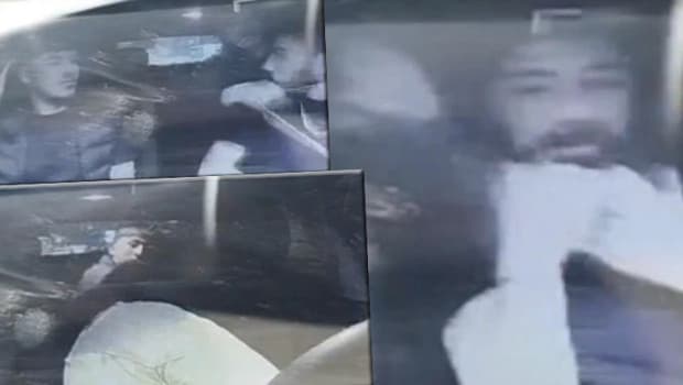 Akılalmaz görüntüler! Boynuna ip geçirerek darbettikleri taksiciyi gasbettiler