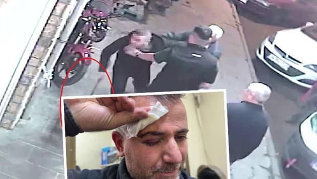 Yıkanıp tahriş olduğunu iddia ettiler: Fırıncıya saldırı kamerada