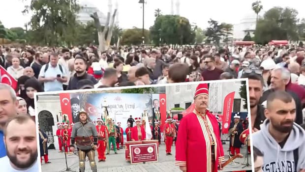 İstanbul'da fethin 573. yıl dönümü kutlanıyor | Sultanahmet'teki Mehteran gösterisine yoğun ilgi