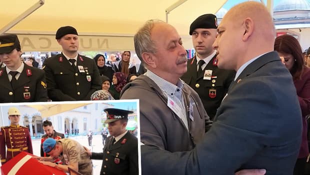 Şehit cenazesinde acılı babadan kahreden sözler