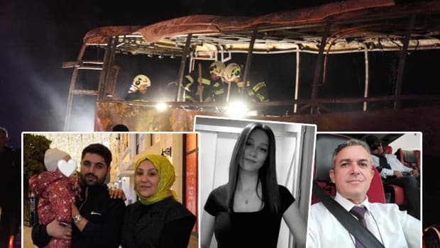 Denizli'deki otobüs kazasında yürek yakan detaylar: Camı kırıp eşini kurtardı, 9 aylık oğluyla alevlerin arasında kaldı