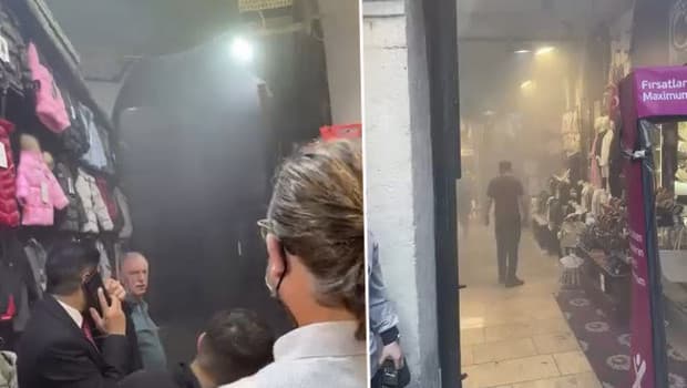 Kapalıçarşı'da trafoda yangın