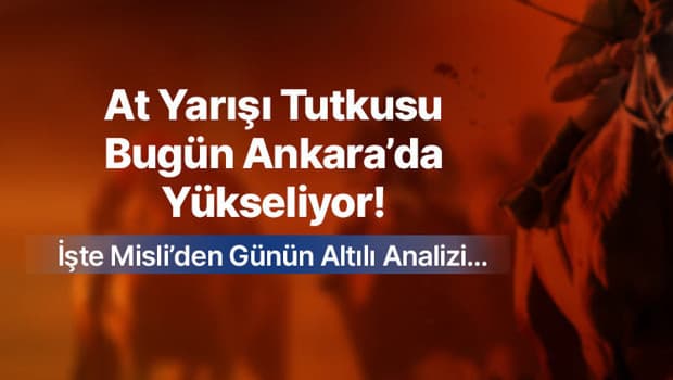 At Yarışı Tutkusu Bugün Ankara’da Yükseliyor! İşte Misli’den Günün Altılı Analizi…