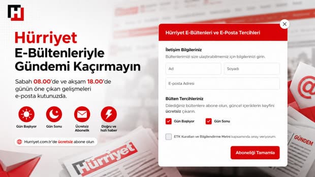 Gündemi yakalamak artık çok daha kolay: Hürriyet sabah ve akşam bültenlerine davetlisiniz!