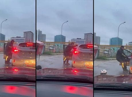 Pendik’te yol verme kavgası kamerada! Sürücüyü araçtan indirmeye çalıştı