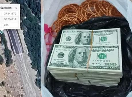 Boş araziye poşet içinde servet bıraktı! Antalya'da akılalmaz olay