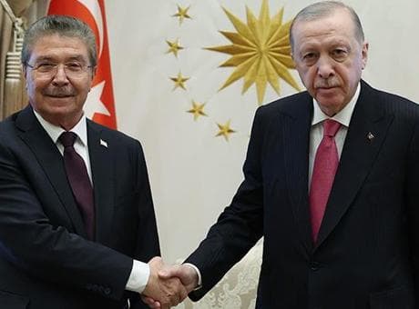 Cumhurbaşkanı Erdoğan, KKTC Başbakanı Ünal Üstel'i kabul etti