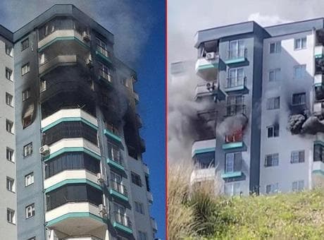 Adana'da yangın dehşeti! Polis havaya ateş açtı