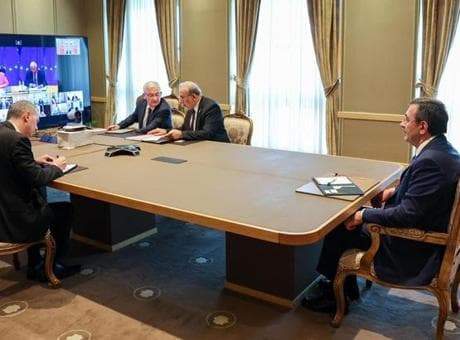 Cumhurbaşkanı Yardımcısı Yılmaz, Çevrimiçi Liderler Toplantısı'na katıldı