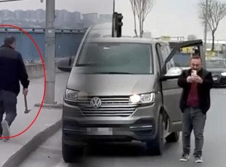 Çekiçle kavgaya geliyordu, kamerayı görünce çark etti: 180 bin lira ceza hayırlı olsun