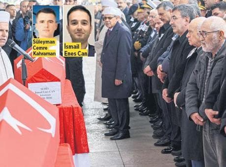 Şehitler son yolculuklarına uğurlandı
