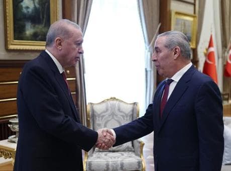 Cumhurbaşkanı Erdoğan, Filistin Devlet Başkan Yardımcısı Hüseyin eş-Şeyh'i kabul etti