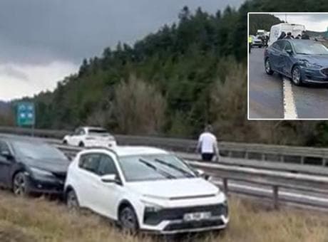 Bolu'da zincirleme kaza! 10 araç karıştı