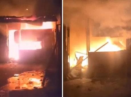 Eyüpsultan'da kurban satış merkezi alevlere teslim oldu! 1 ölü, bekçi gözaltında