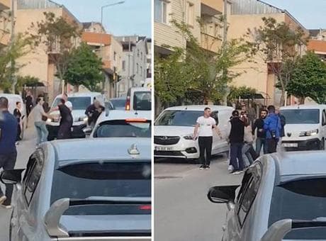 Bursa'da trafikte kan donduran görüntüler! Döner bıçağını çekip dehşet saçtı