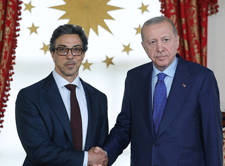 Cumhurbaşkanı Erdoğan, BAE’li Şeyh Mansur ile görüştü