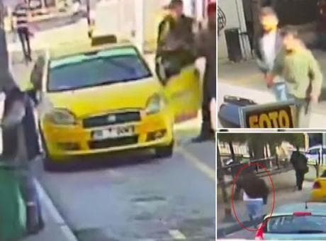 Taksisini gasp etmeye kalkışan kişiyi peşinden koşup yakaladı