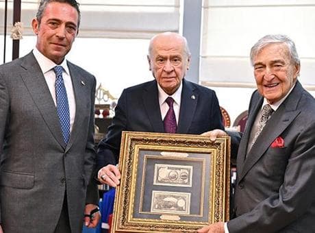 MHP lideri Bahçeli, Rahmi Koç ile Ali Koç'u kabul etti