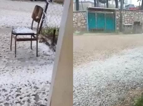 Yer: Bursa! Dakikalar içinde her yer beyaza büründü