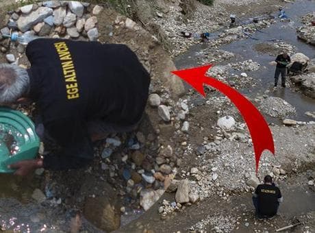 İlçede son çılgınlık! Günlerce arayıp, gram gram topluyorlar: Su geldikçe altın geliyor