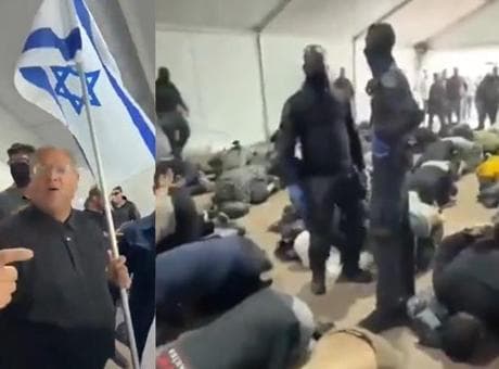Skandal görüntüleri paylaştılar! İsrail'den alıkonulan Sumud Filosu aktivistlerine işkence: Ters kelepçe taktılar