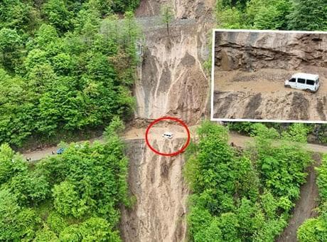 Trabzon'da heyelan dehşeti: Uçurumdan atıyordu bizi, zor kurtulduk