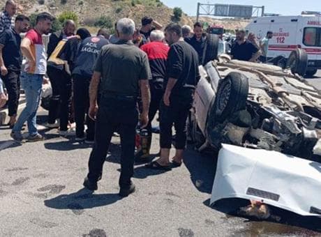 Şanlıurf’da kurban dönüşü korkunç kaza! Kontrolden çıkan otomobil ters döndü: 5 yaralı