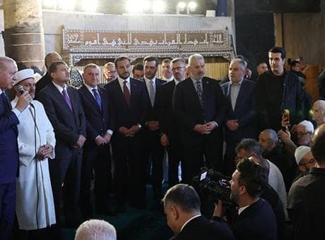 Cumhurbaşkanı Erdoğan cuma namazını Ayasofya Camii'nde kıldı