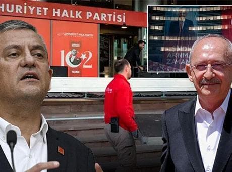 CHP'de aynı saatte iki farklı bayramlaşma! Genel Merkez'deki afiş detayı dikkat çekti