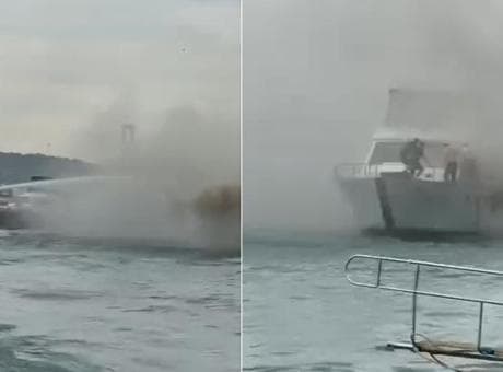 SON DAKİKA | İstanbul Bebek sahili açıklarında teknede yangın çıktı