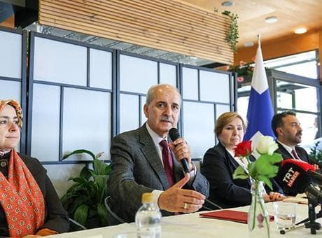 TBMM Başkanı Kurtulmuş, Finlandiya'da Türk ve Tatar toplumu temsilcileriyle bir araya geldi
