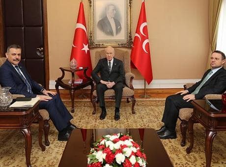 Bakanlar Çiftçi ve Gürlek, Bahçeli'yi ziyaret etti