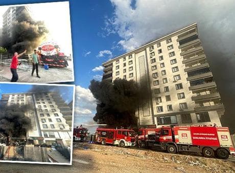 Şanlıurfa'da 10 katlı apartman alevlere teslim oldu! İtfaiye ve TOMA ekipleri yardıma koştu, 7 kişi dumandan etkilendi
