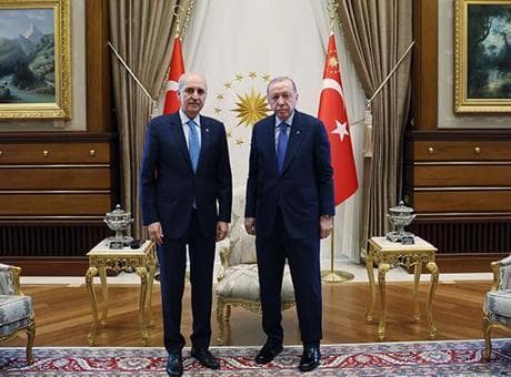 Cumhurbaşkanı Erdoğan, TBMM Başkanı Kurtulmuş'u kabul etti
