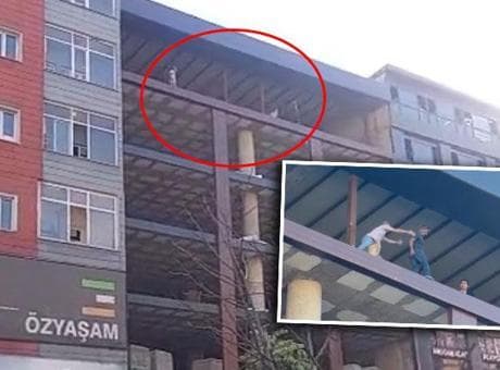 Yürekleri ağza getiren anlar! İntiharın eşiğindeki vatandaş son anda böyle kurtarıldı