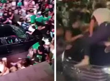 Dünya Kupası maçında ülkesi kazandı, ortalığı savaş alanına çevirdi! Aracıyla kalabalığın arasına daldı