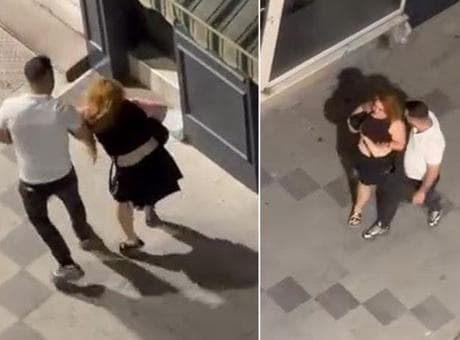 Zorla götürmeye çalıştı! Genç kadının yardım çığlığı kamerada