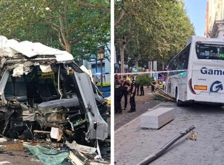 İspanya'da feci otobüs kazası! En az 40 yaralı