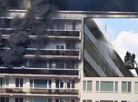 Belçika'da 10 katlı binada korkunç yangın! Çok sayıda ölü ve yaralı var